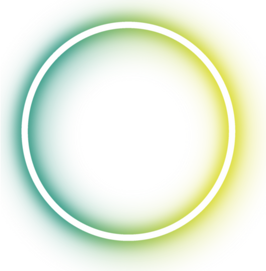 Cyan Yellow Circle Neon Illusion