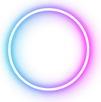 blue pink  Circle Neon Illusion